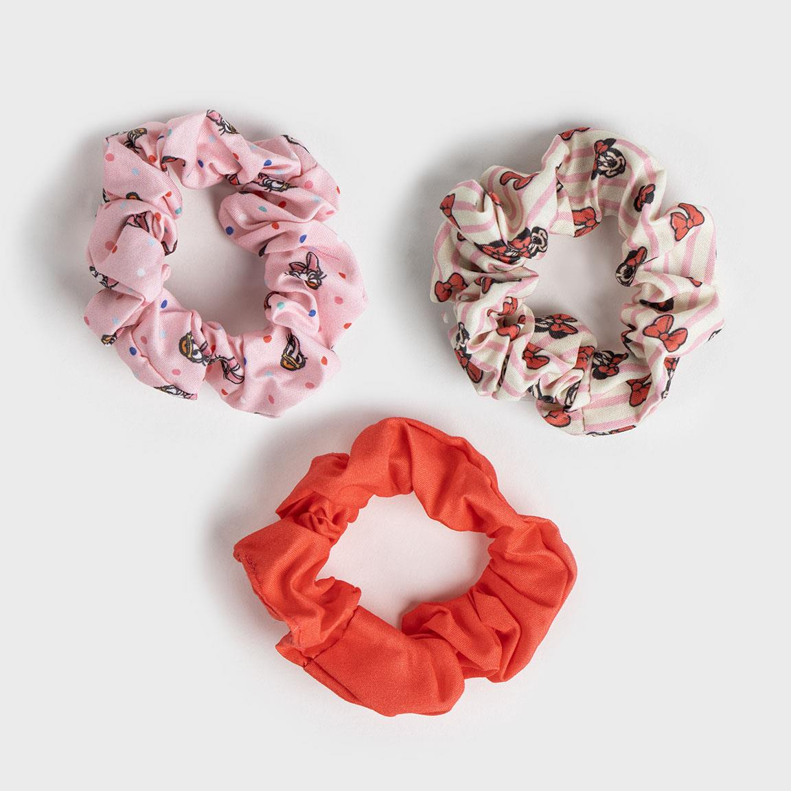 Scrunchies Minnie e Paperina DISNEY Set 3 Pezzi Elastici Morbidi per Capelli- 3080