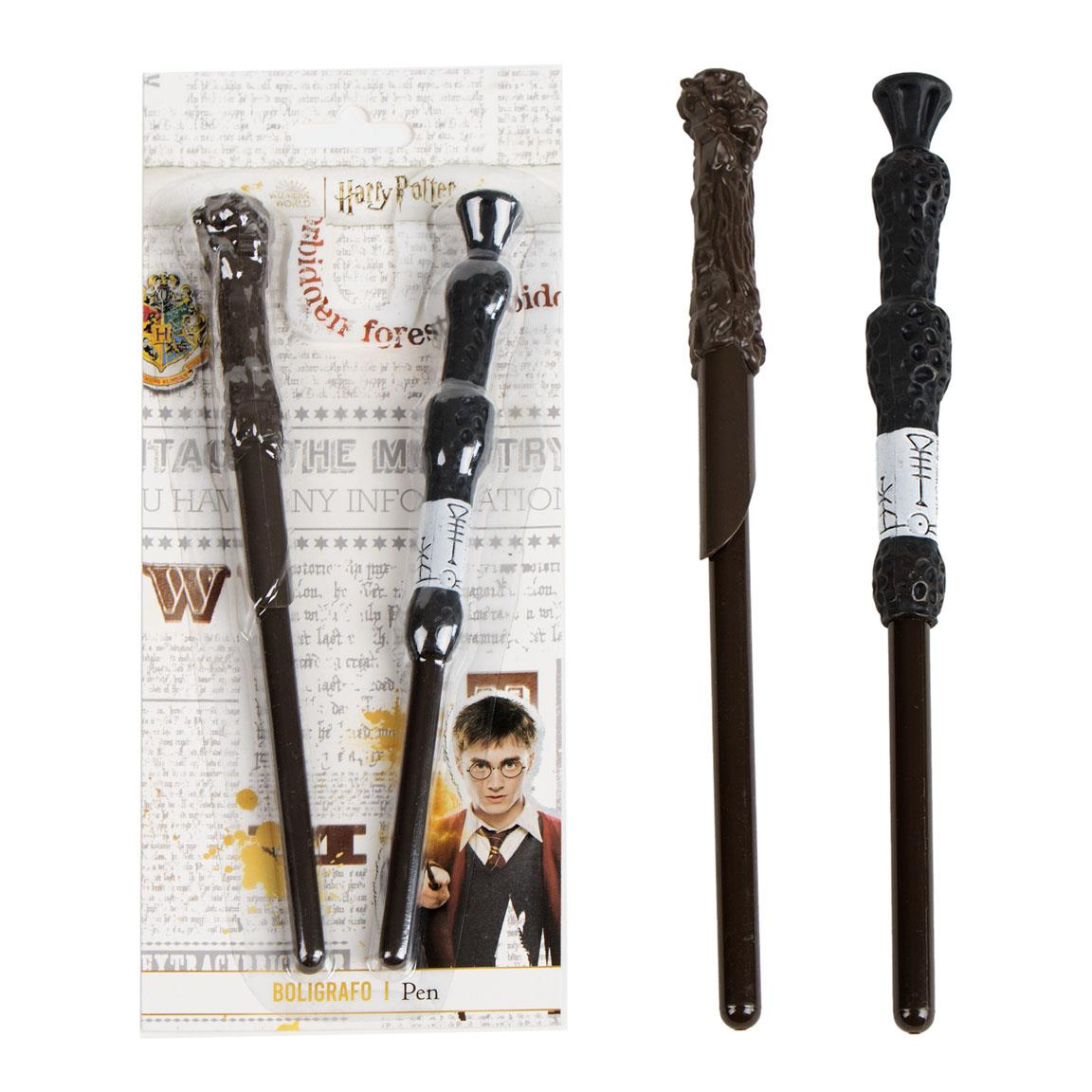 Set Penne Harry Potter Hogwarts 2 Bacchette Confezione Blister - 1557