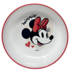 Set Pappa Minnie DISNEY 3 Pezzi Stoviglie in Plastica con Silicone Antiscivolo Adatta Al Microonde