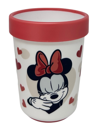 Set Pappa Minnie DISNEY 3 Pezzi Stoviglie in Plastica con Silicone Antiscivolo Adatta Al Microonde