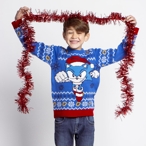Maglione Natalizio Sonic the Hedgehog Maglia di Natale per Bambini 100% Poliestere - 2287