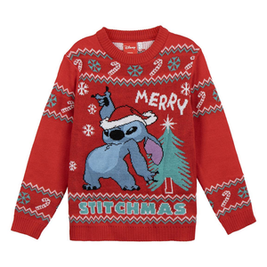 Maglione Natalizio Stitch DISNEY Maglia di Natale per Bambini 100% Poliestere - 2460
