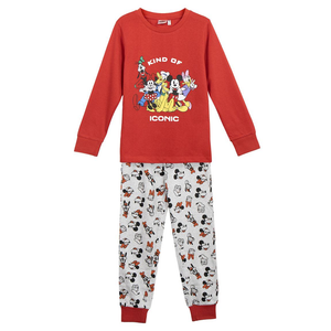 Pigiama a Manica Lunga Famiglia Topolino DISNEY in Cotone Jersey per Bambini e Bambine - 2464