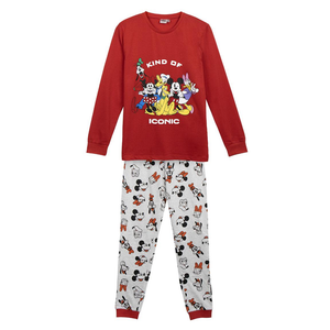 Pigiama a Manica Lunga Famiglia Topolino DISNEY in Cotone Jersey per Adulti - 2465