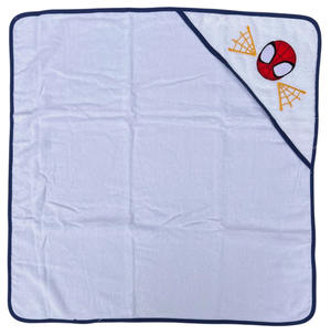 Accappatoio Triangolo Spidey MARVEL Neonato Bambino Asciugamano in Cotone - Spm1631bluscuro