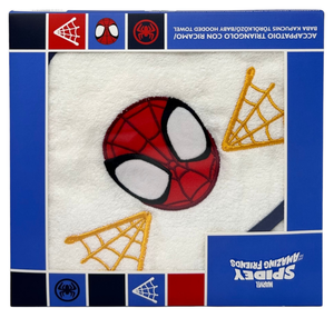 Accappatoio Triangolo Spidey MARVEL Neonato Bambino Asciugamano in Cotone - Spm1631bluscuro