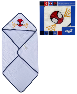 Accappatoio Triangolo Spidey MARVEL Neonato Bambino Asciugamano in Cotone - Spm1631bluscuro