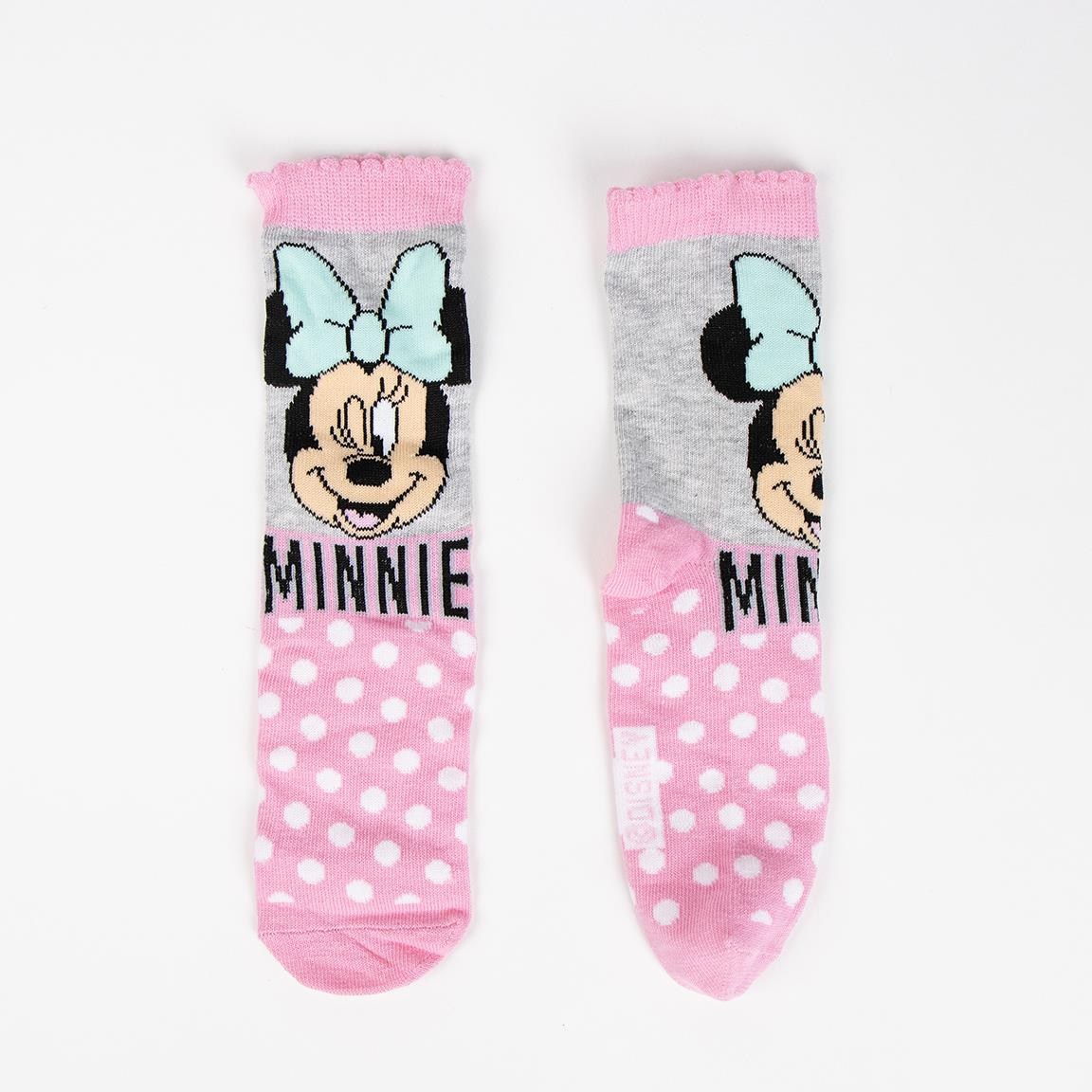 Calzini Minnie Mouse DISNEY in Misto Cotone 4 Paia con Salvadanaio - 2306