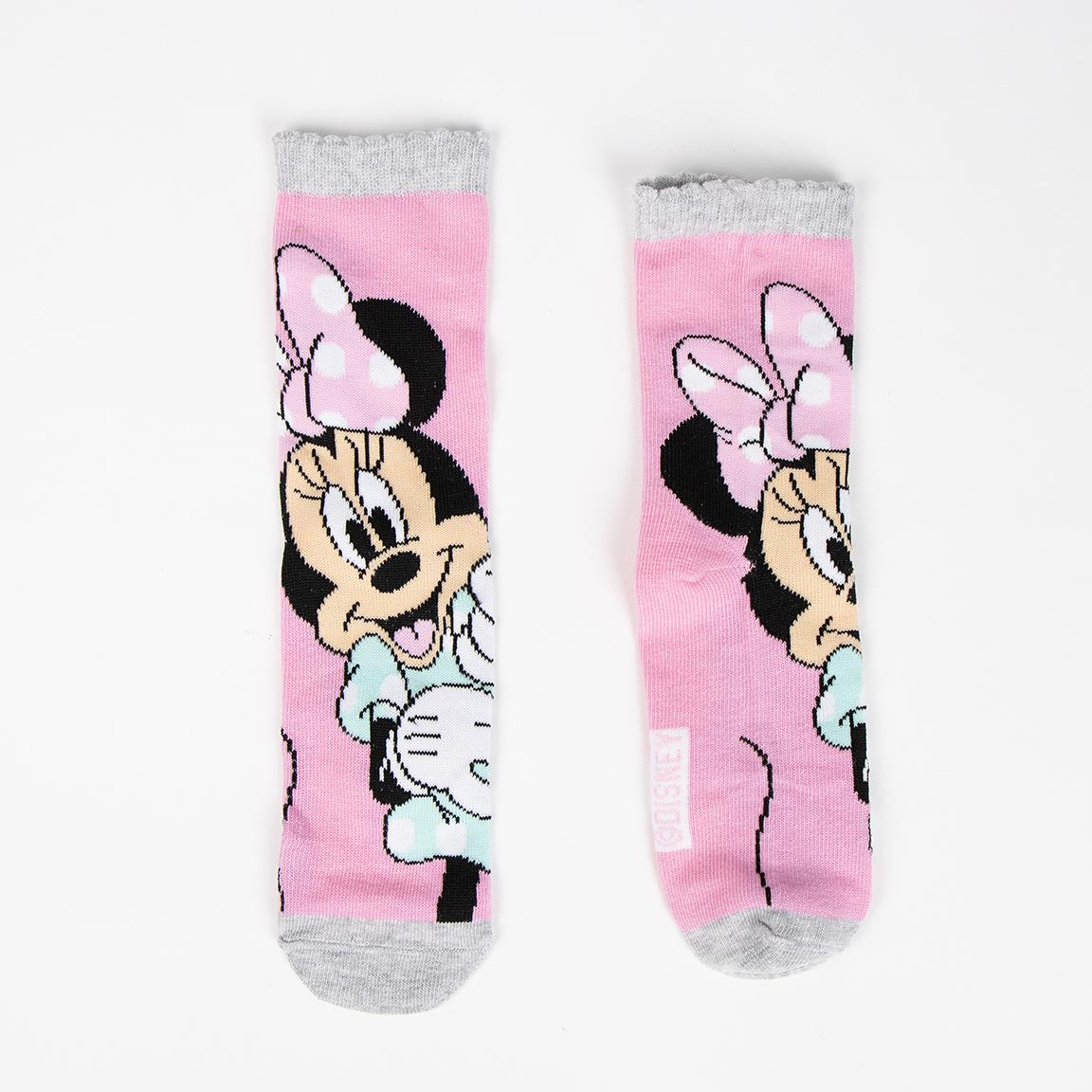 Calzini Minnie Mouse DISNEY in Misto Cotone 4 Paia con Salvadanaio - 2306