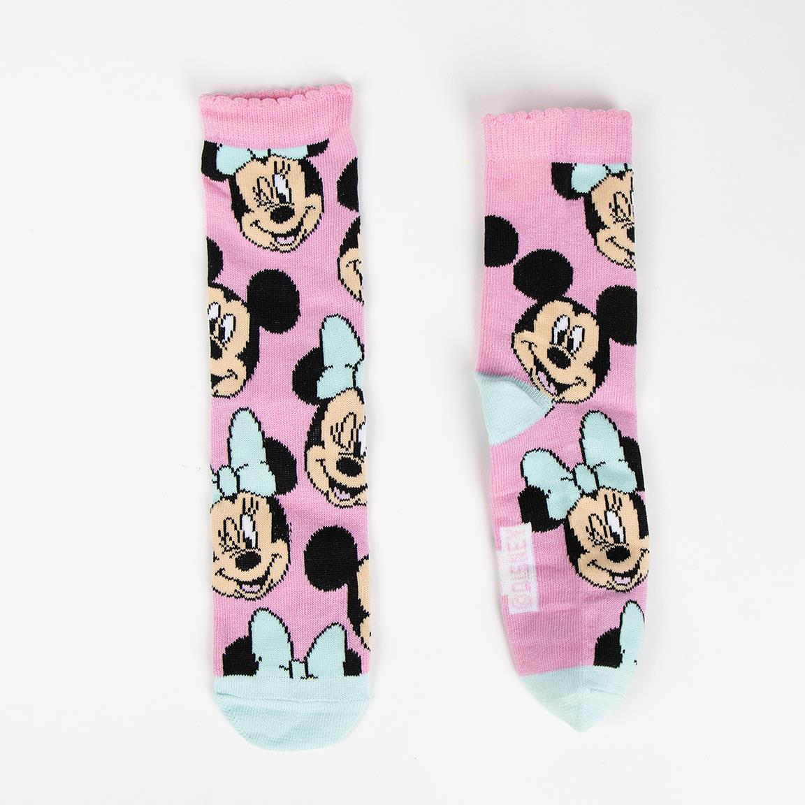 Calzini Minnie Mouse DISNEY in Misto Cotone 4 Paia con Salvadanaio - 2306