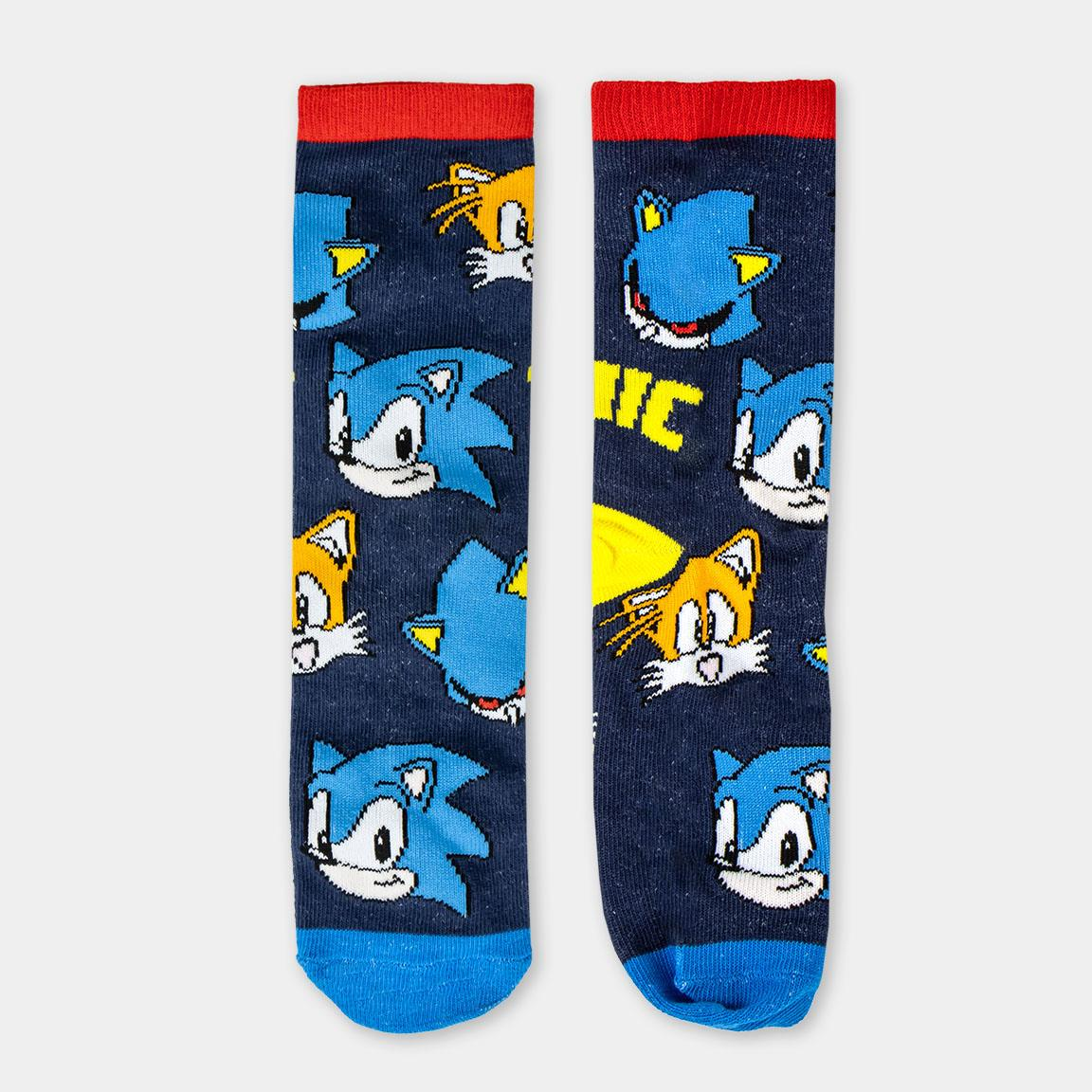 Calzini Sonic the Hedgehog in Misto Cotone 4 Paia con Salvadanaio - 2312