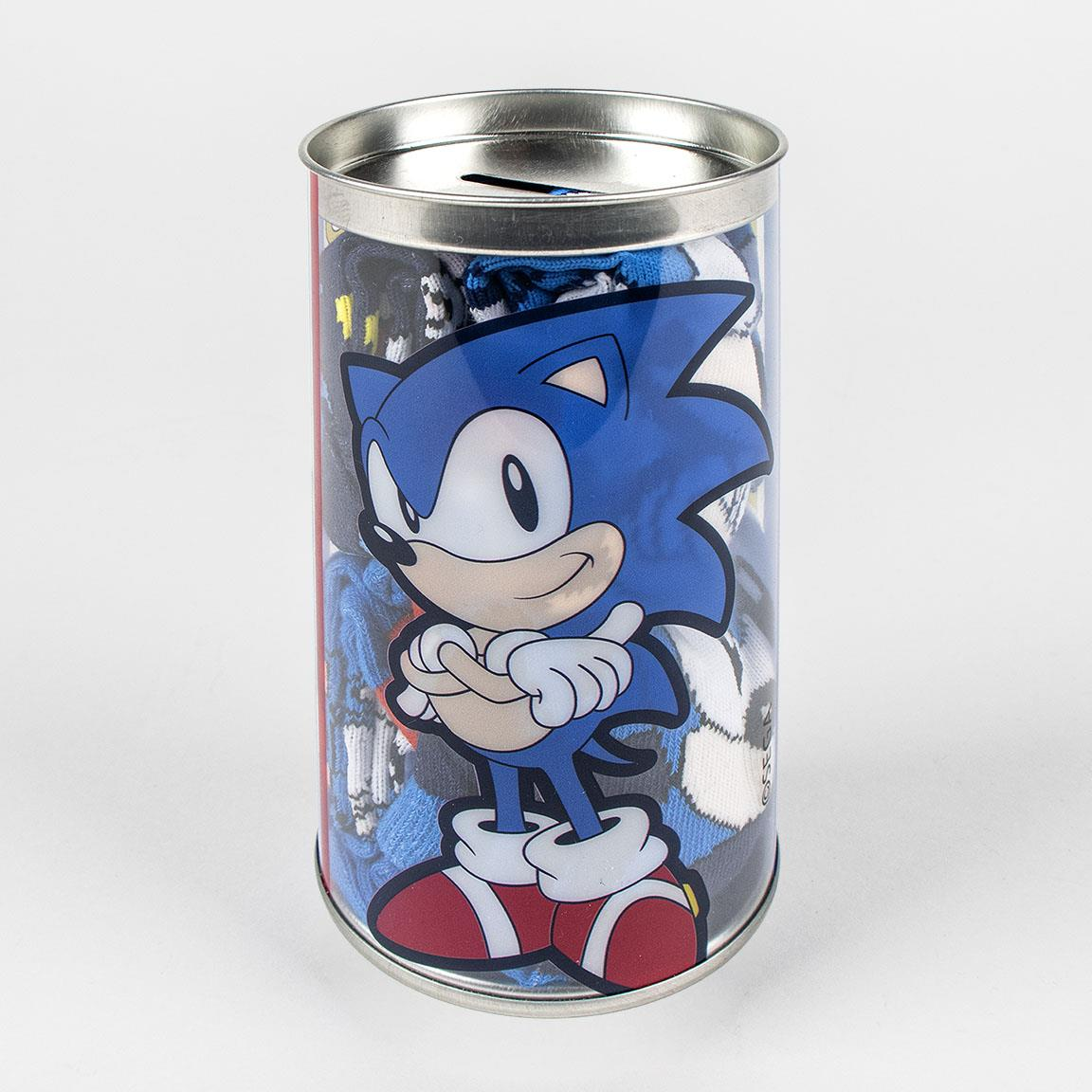 Calzini Sonic the Hedgehog in Misto Cotone 4 Paia con Salvadanaio - 2312