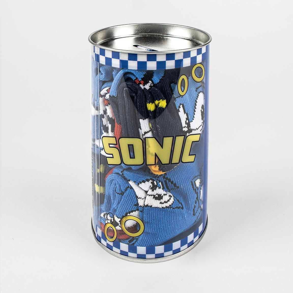 Calzini Sonic the Hedgehog in Misto Cotone 4 Paia con Salvadanaio - 2312