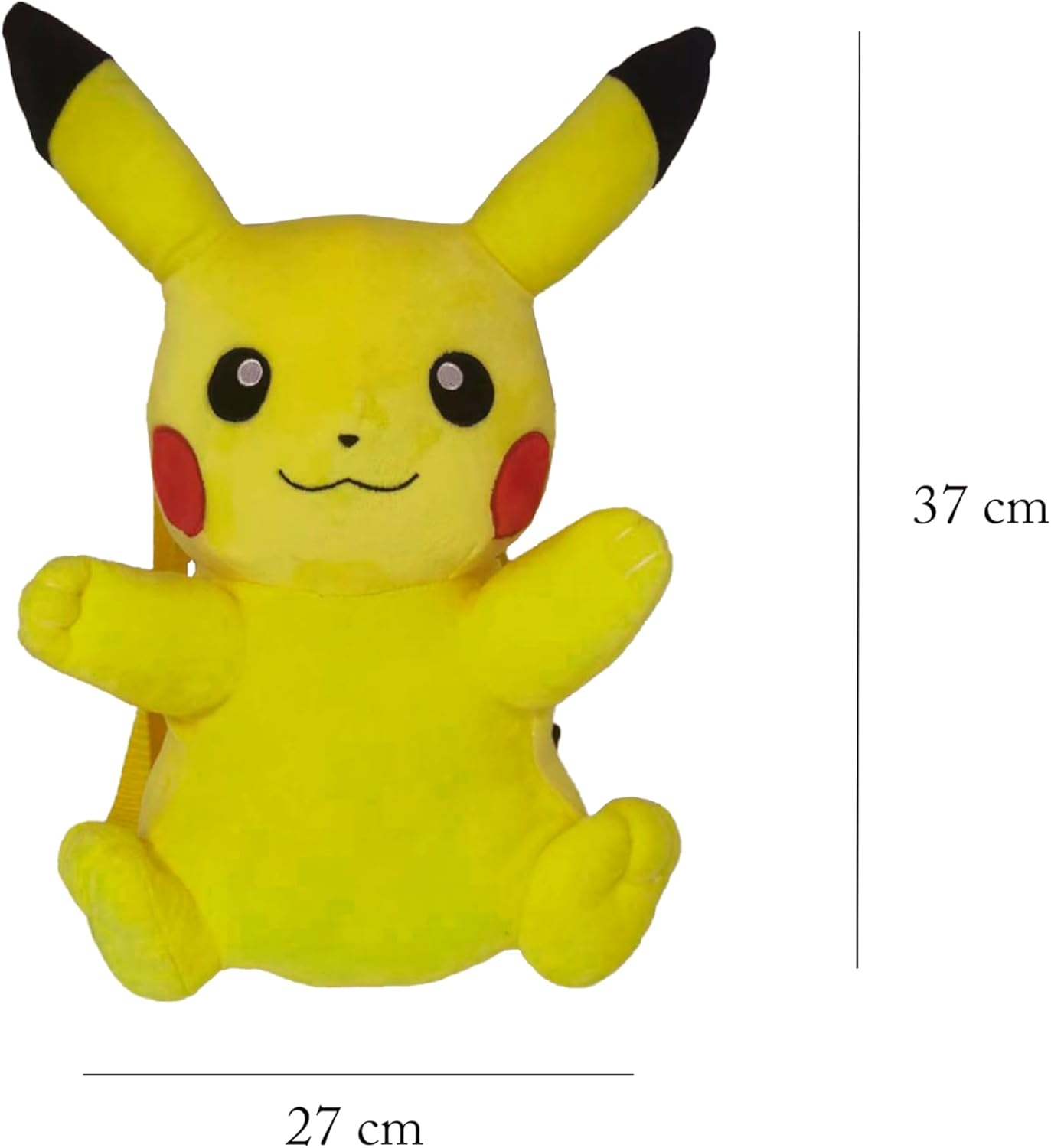 Borsa Passeggio in Peluche Pikachu Zainetto con Spallacci Removibili 35 CM - Mc-111f-Pk