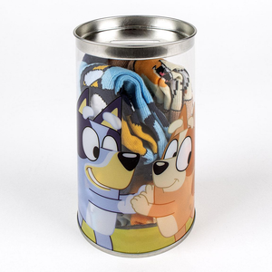 Calzini Bluey e Bingo in Misto Cotone 4 Paia con Salvadanaio - 2489