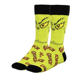 Calzini per Adulti Grinch 3 Paia in Misto Cotone in Confezione Regalo T.u. 38/45 - 2489