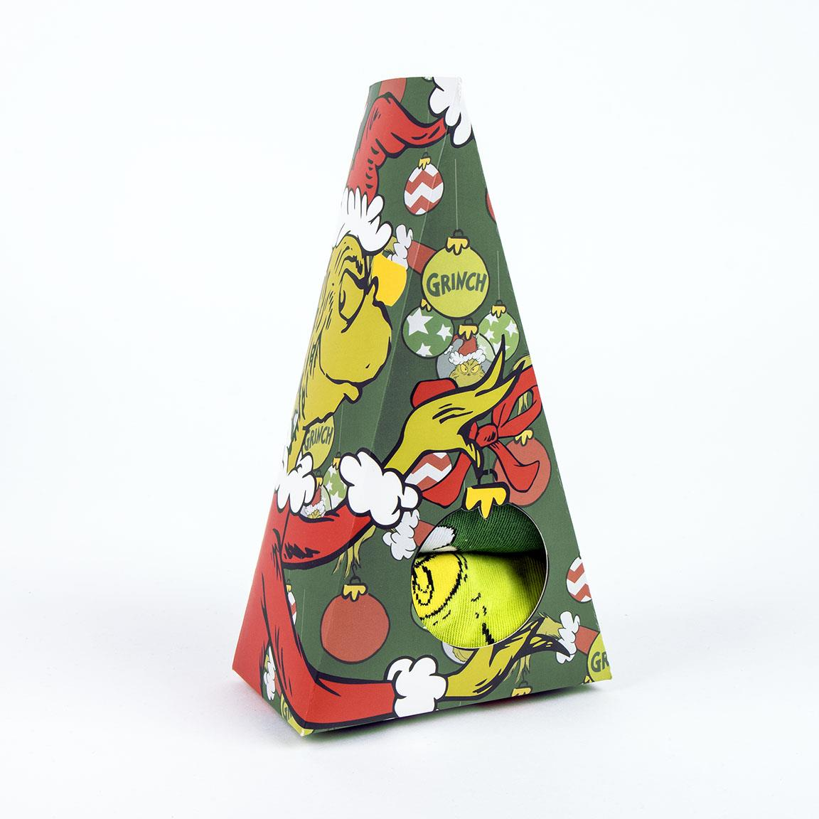 Calzini per Adulti Grinch 3 Paia in Misto Cotone in Confezione Regalo T.u. 38/45 - 2489