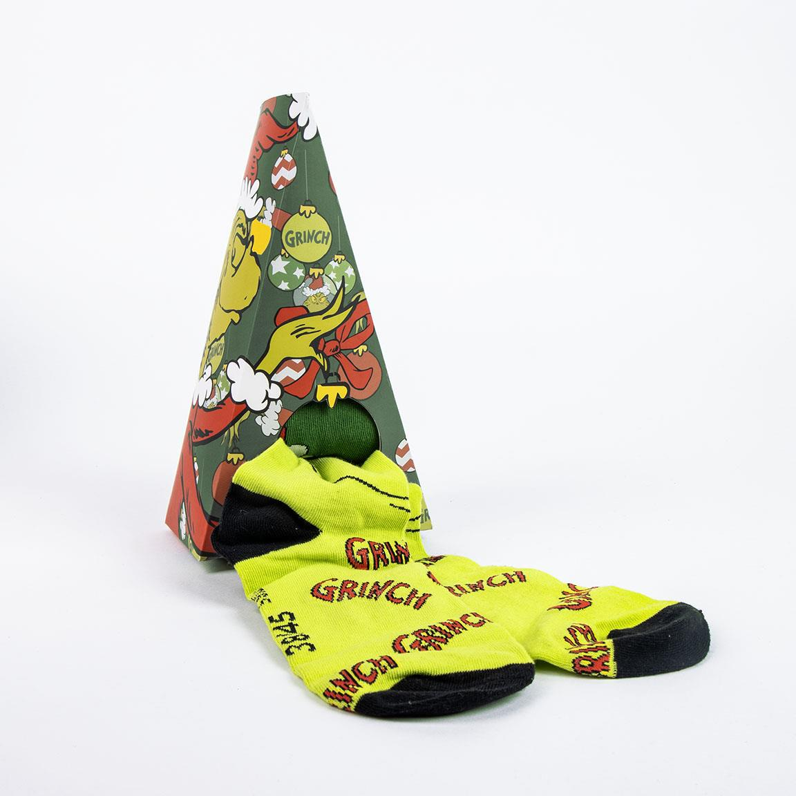 Calzini per Adulti Grinch 3 Paia in Misto Cotone in Confezione Regalo T.u. 38/45 - 2489