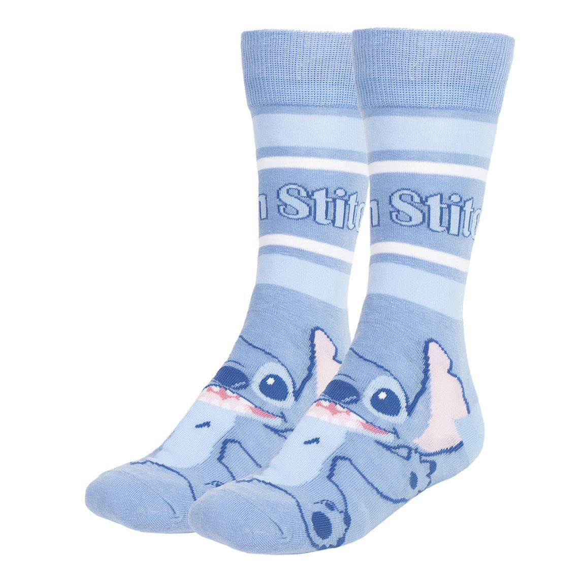 Calzini per Adulti Stitch DISNEY 3 Paia in Misto Cotone in Confezione Regalo T.u. 36/43 - 2449