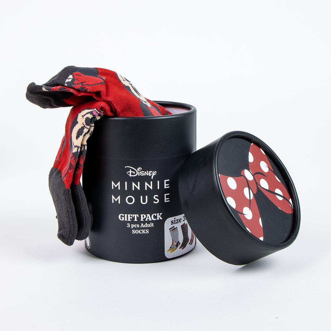 Calzini per Adulti Minnie e Topolino DISNEY 3 Paia in Misto Cotone in Confezione Regalo T.u. 36/43 - 2550