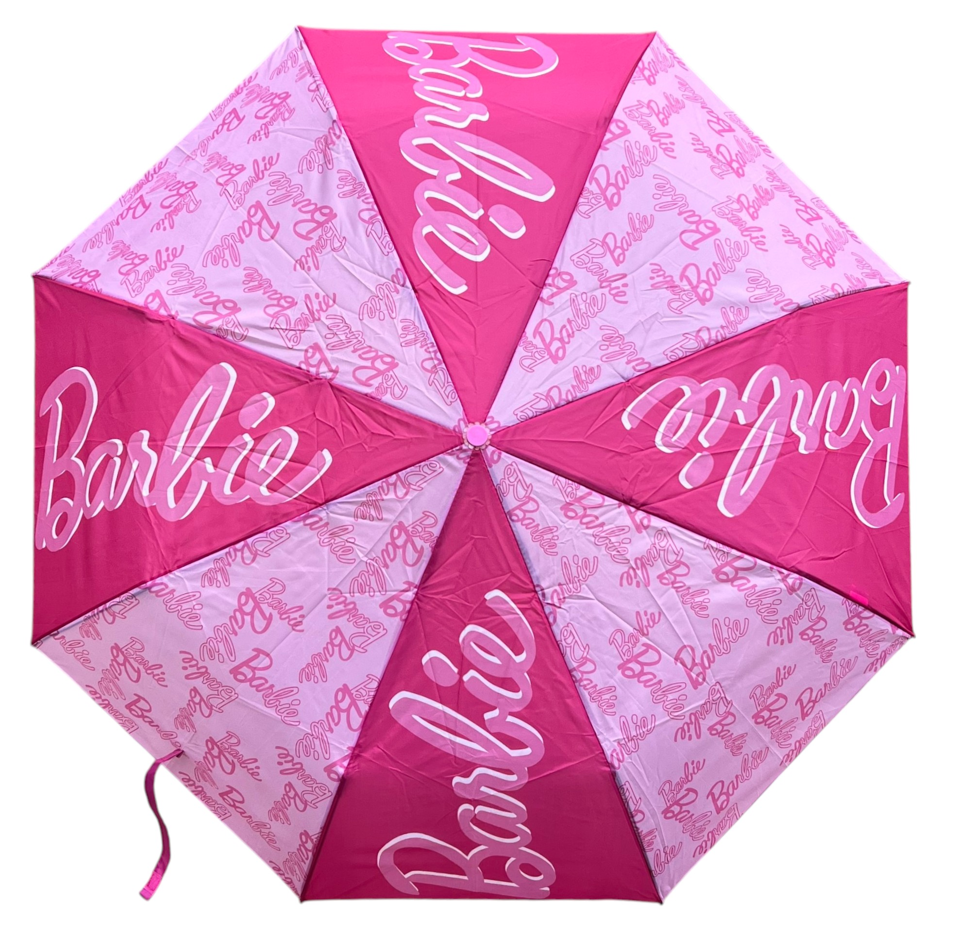 Ombrello Pieghevole Barbie Apertura Manuale Struttura 8 Raggi Antivento - Bar24-2963