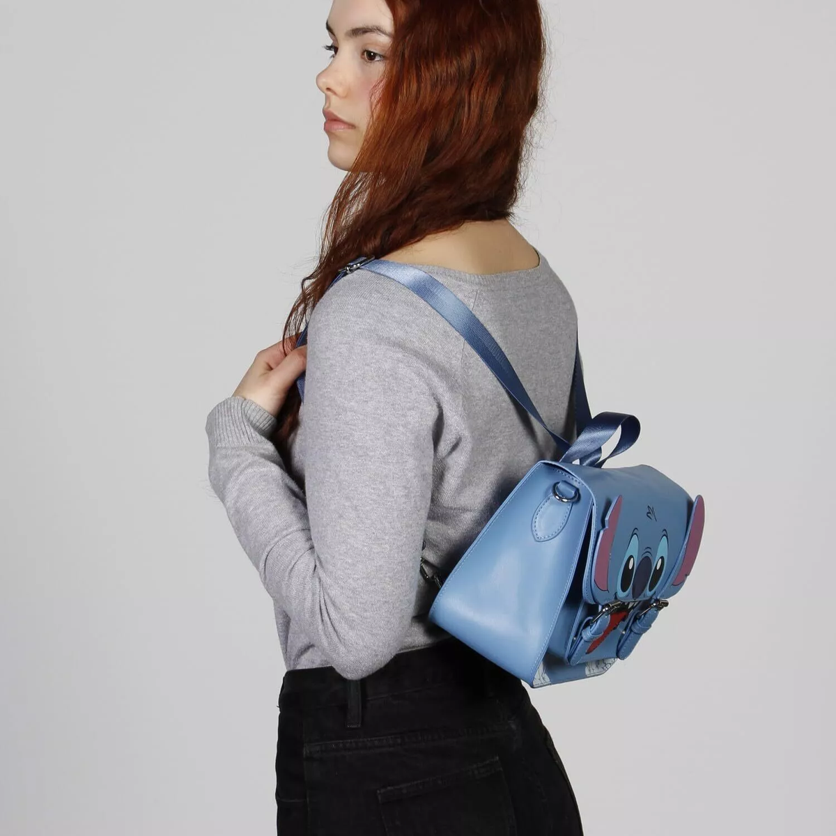 Borsa Zaino Passeggio Stitch DISNEY con Manico e Tracolla Removibile 20 CM - 07403