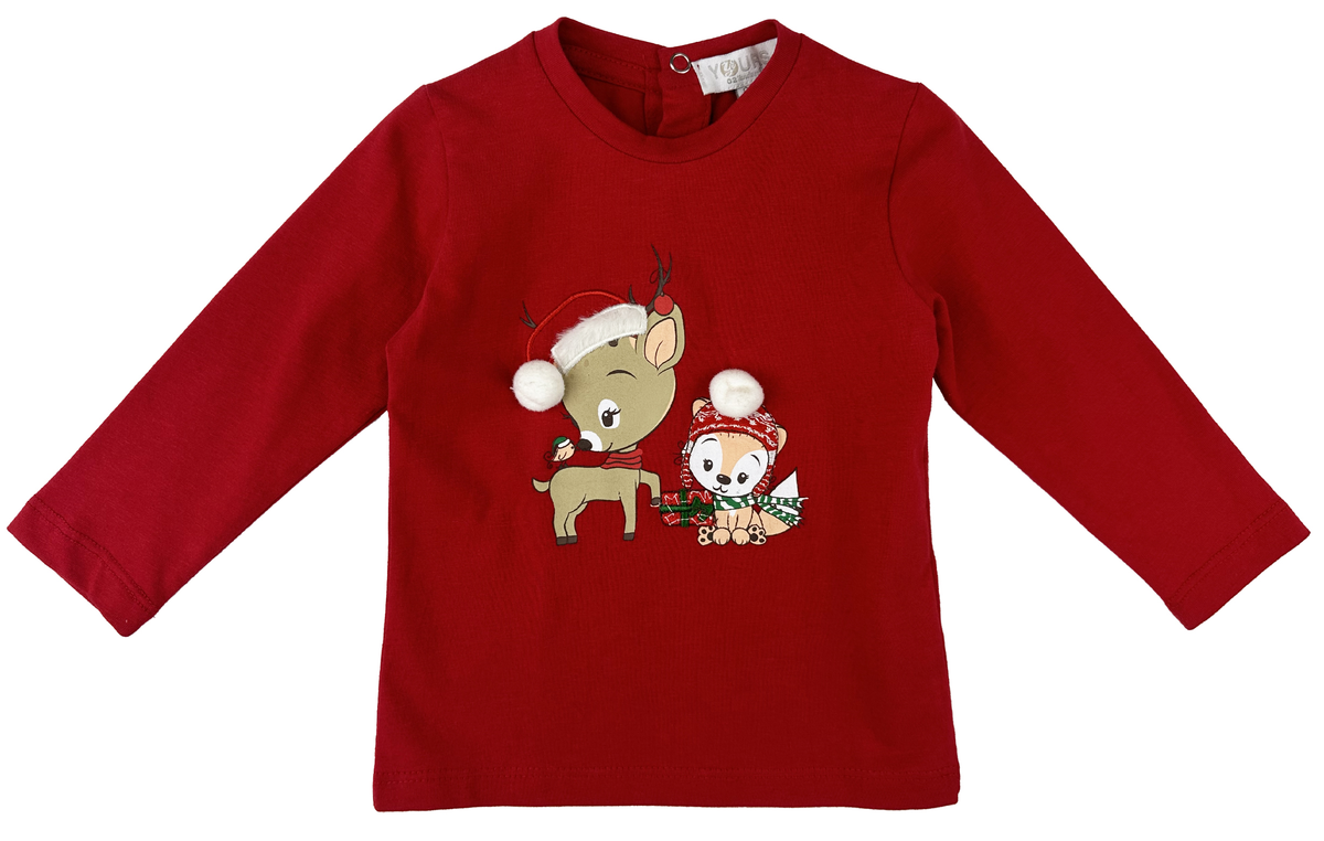 T-Shirt Natalizia M.l. Maglietta Yours Bambino - Y9059