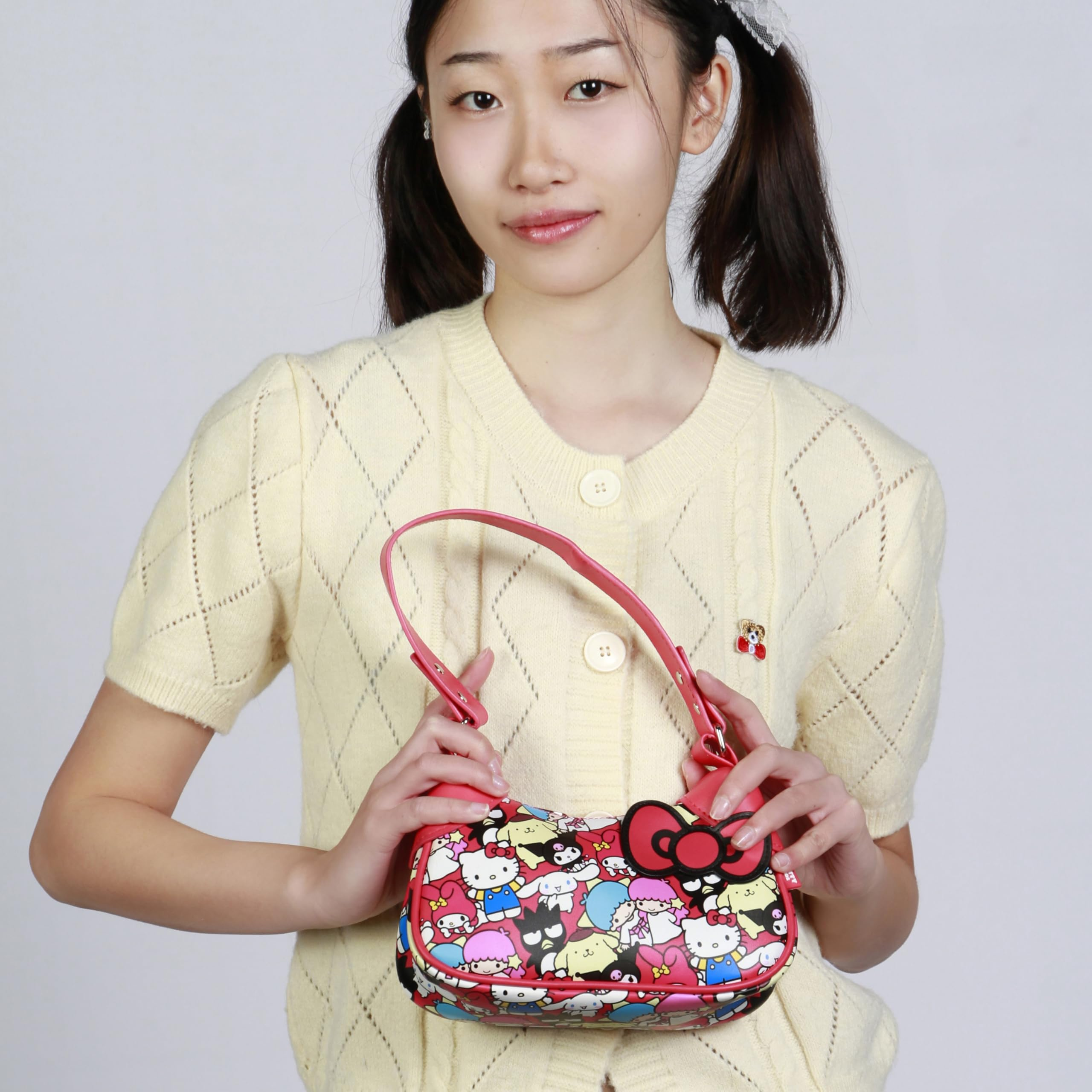 Borsa a Spalla Hello Kitty Sanrio Borsetta a Baguette 21 CM - 07692