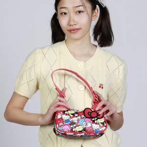Borsa a Spalla Hello Kitty Sanrio Borsetta a Baguette 21 CM - 07692