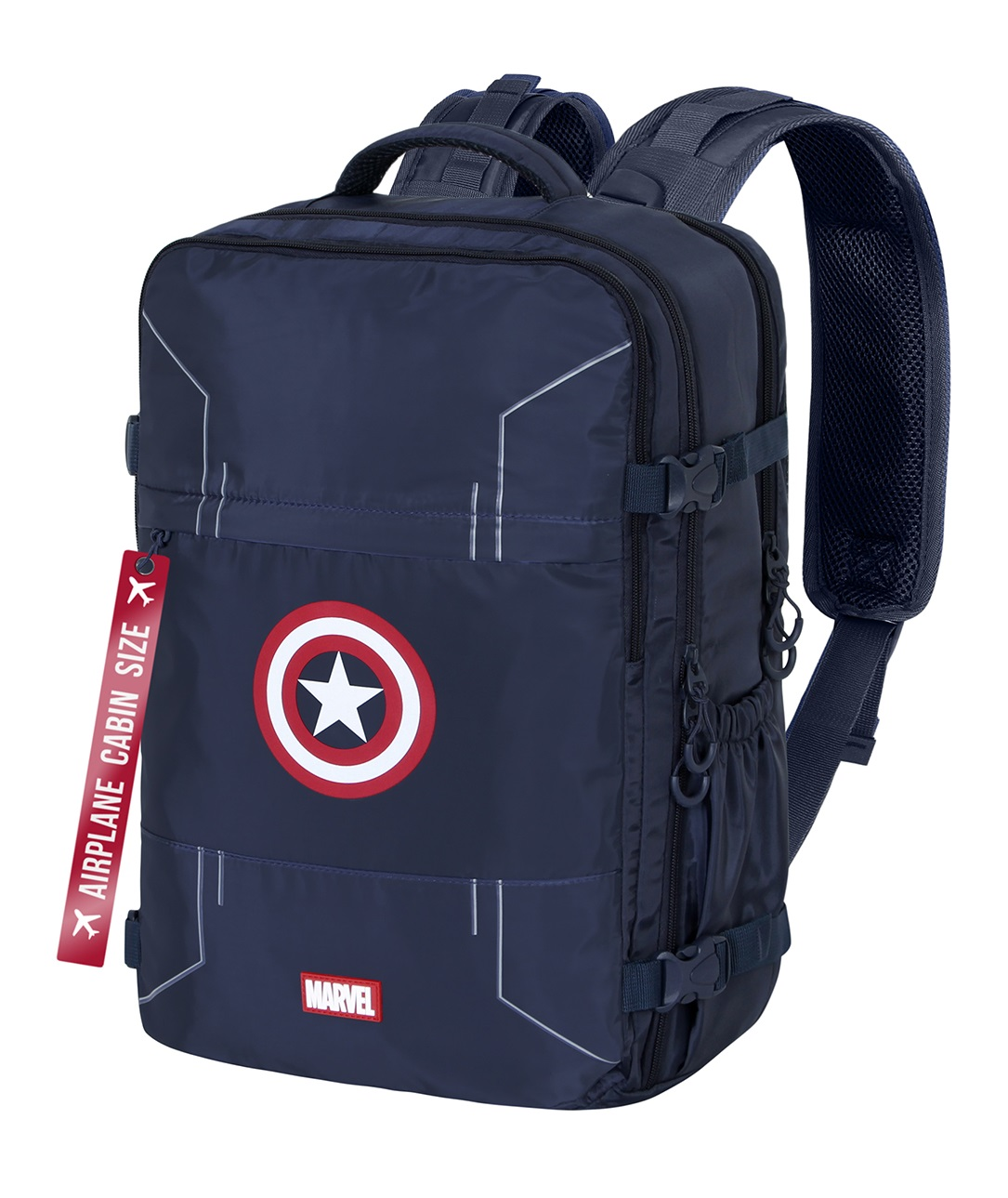 Zaino da Viaggio Capitan America MARVEL 40 CM Bagaglio a Mano da Cabina Adattabile a Trolley - 07951