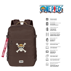Zaino da Viaggio One Piece 40 CM Bagaglio a Mano da Cabina Adattabile a Trolley - 07956