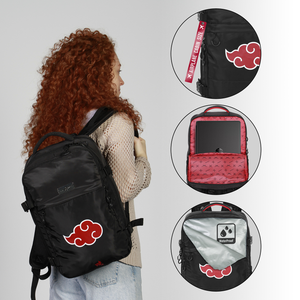Zaino da Viaggio Naruto Akatsuki 40 CM Bagaglio a Mano da Cabina Adattabile a Trolley - 07957