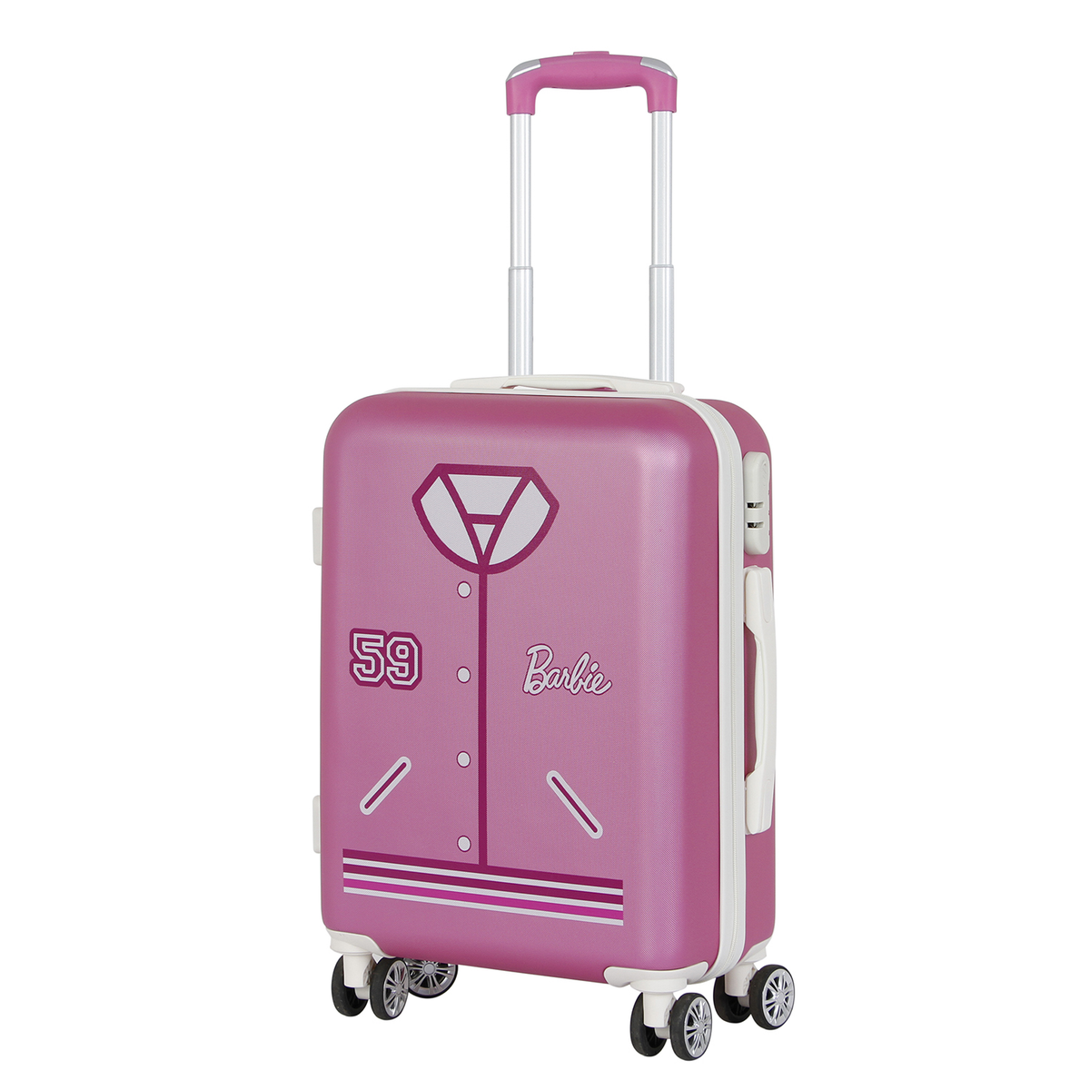 Trolley da Viaggio Barbie 55 CM Valigia in ABS con Manico Telescopico - 06978