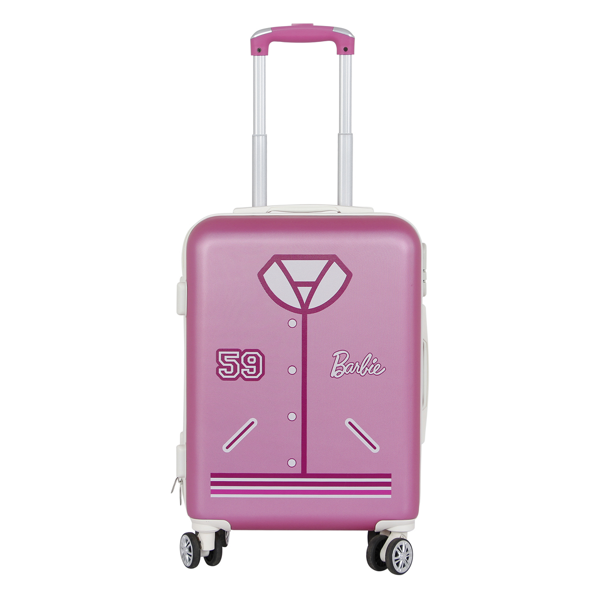 Trolley da Viaggio Barbie 55 CM Valigia in ABS con Manico Telescopico - 06978