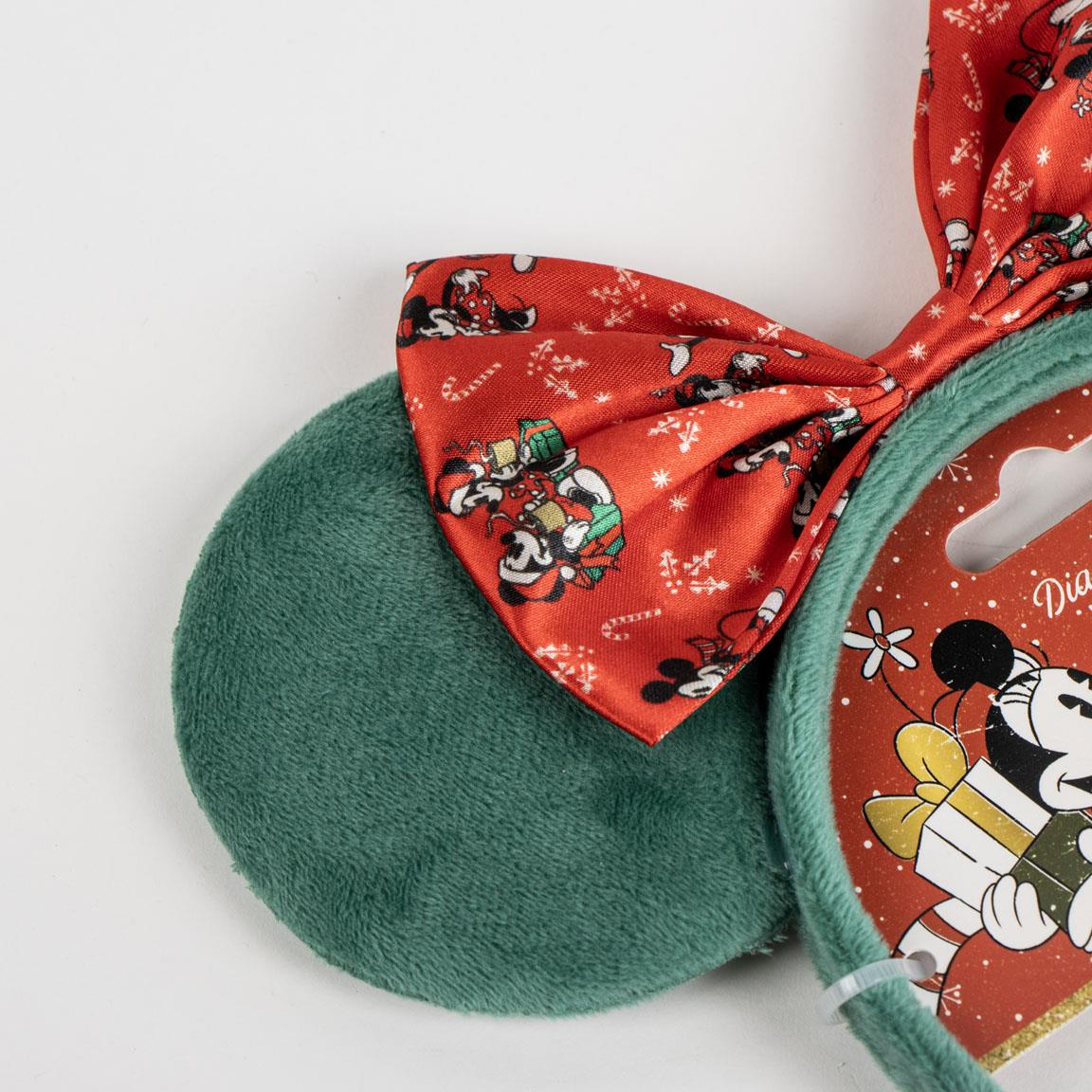 Cerchietto Natalizio Minnie DISNEY con Orecchie e Fiocco Accessori Capelli - 3036