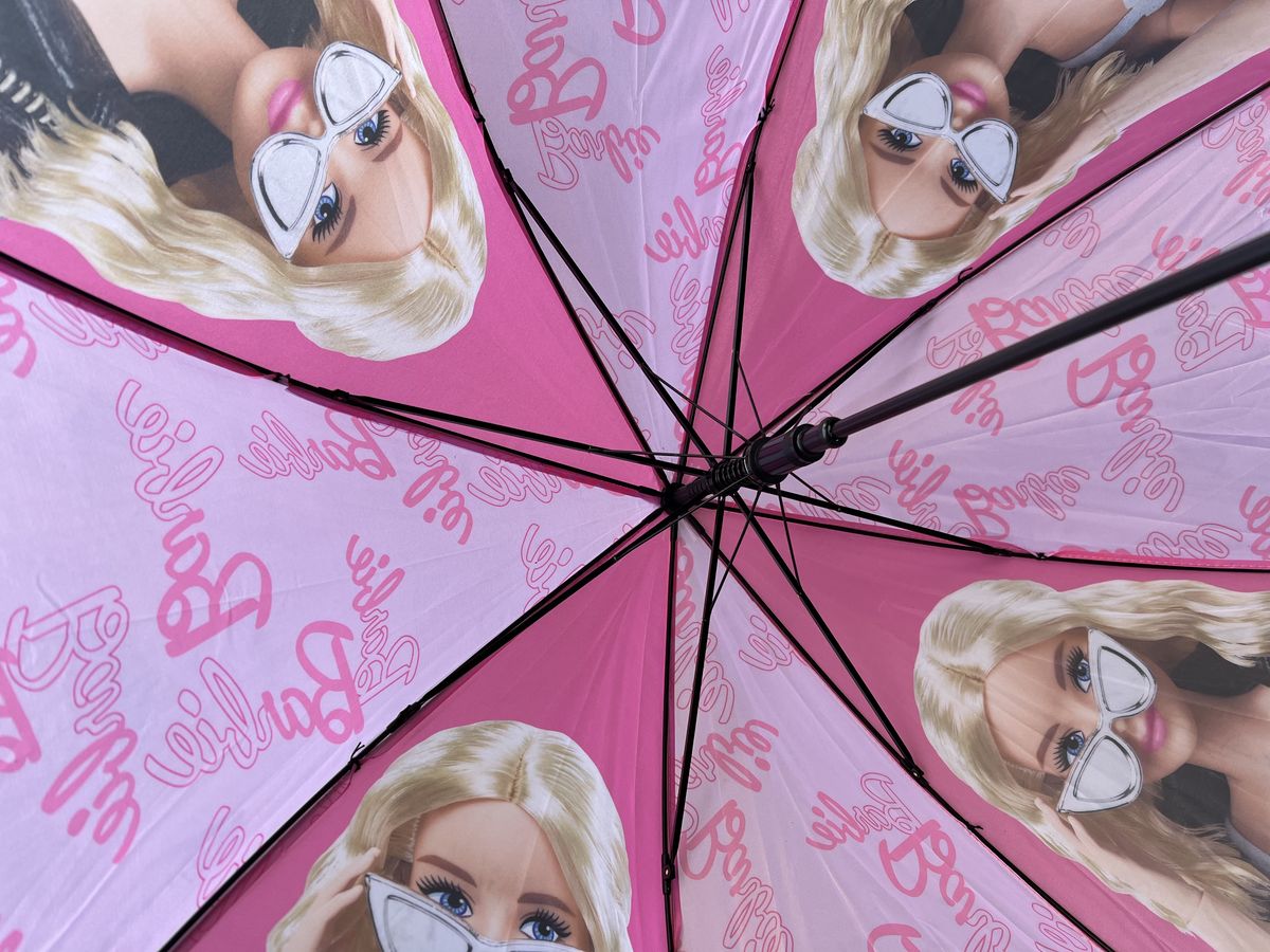 Ombrello Barbie per Bambine in Tessuto con Apertura Automatica e Struttura 8 Raggi - Bar24-2628