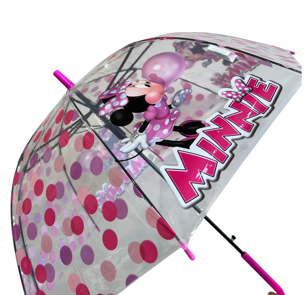 Ombrello a Cupola Minnie Mouse DISNEY per Bambine in Eva con Apertura Automatica e Struttura 8 Raggi - Min24-2644