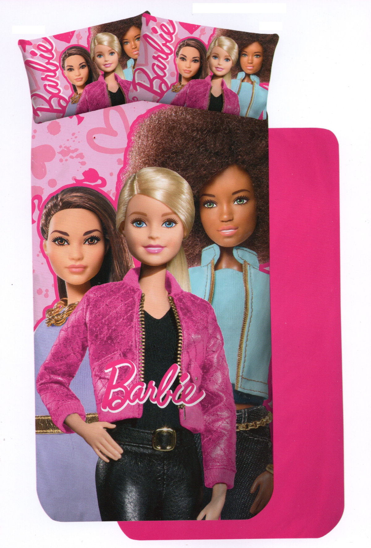 Completo Lenzuola Barbie Sottolenzuola Lenzuola Federa Letto Singolo - Bar-1385