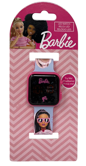 Orologio a LED Barbie Mattel da Polso Digitale con Cinturino Silicone - Bb00033