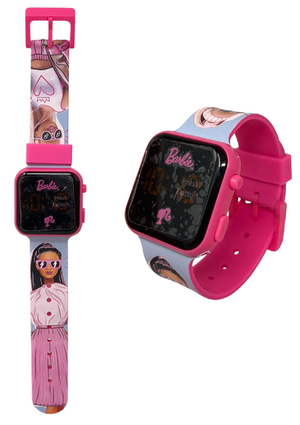 Orologio a LED Barbie Mattel da Polso Digitale con Cinturino Silicone - Bb00033