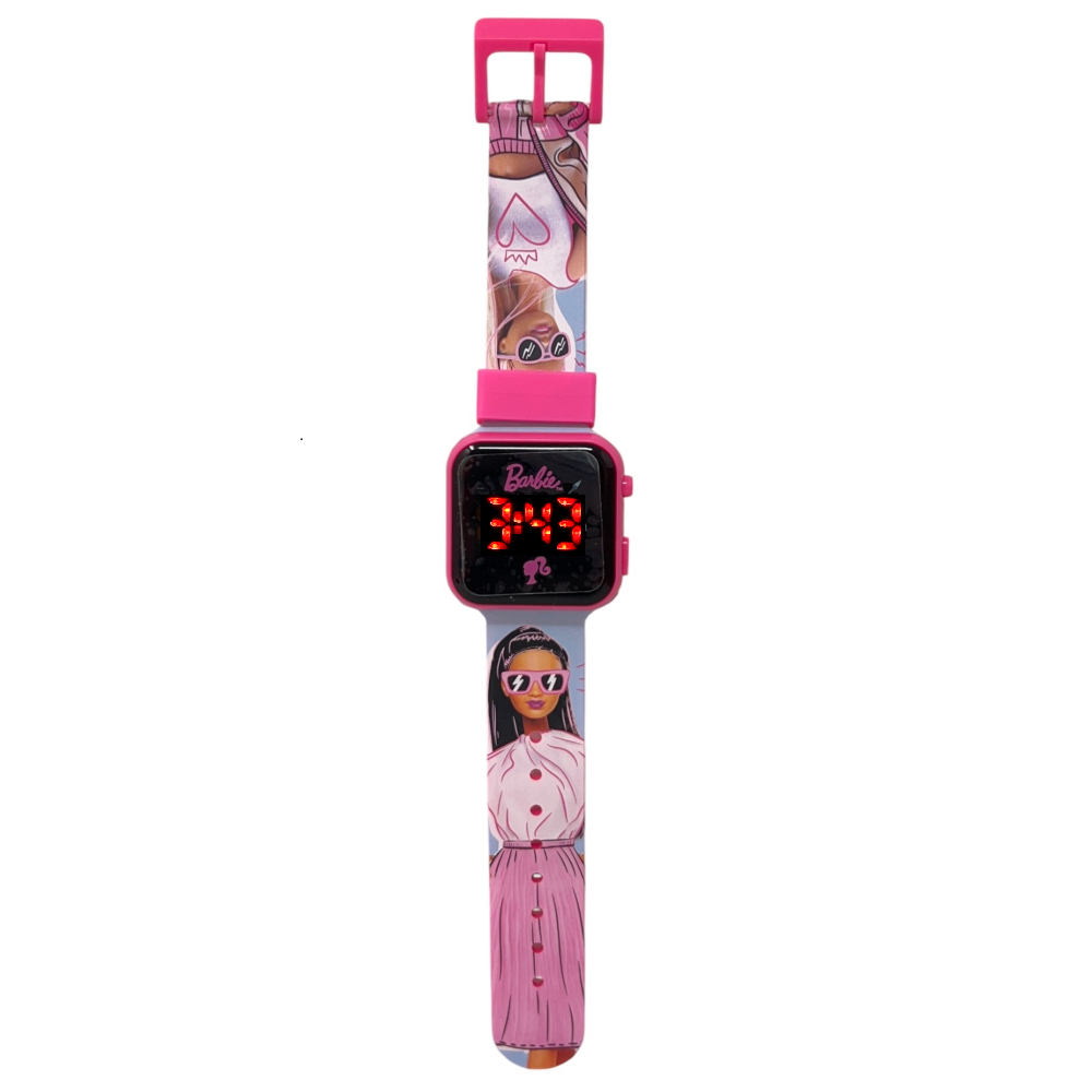 Orologio a LED Barbie Mattel da Polso Digitale con Cinturino Silicone - Bb00033