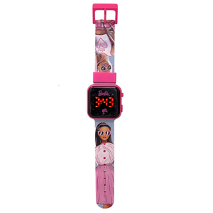 Orologio a LED Barbie Mattel da Polso Digitale con Cinturino Silicone - Bb00033
