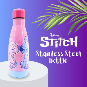 Bottiglia Stitch e Angel in Acciaio Inox Borraccia DISNEY con Tappo Svitabile 500 Ml - 845123
