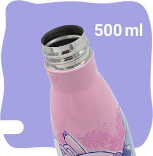 Bottiglia Stitch e Angel in Acciaio Inox Borraccia DISNEY con Tappo Svitabile 500 Ml - 845123