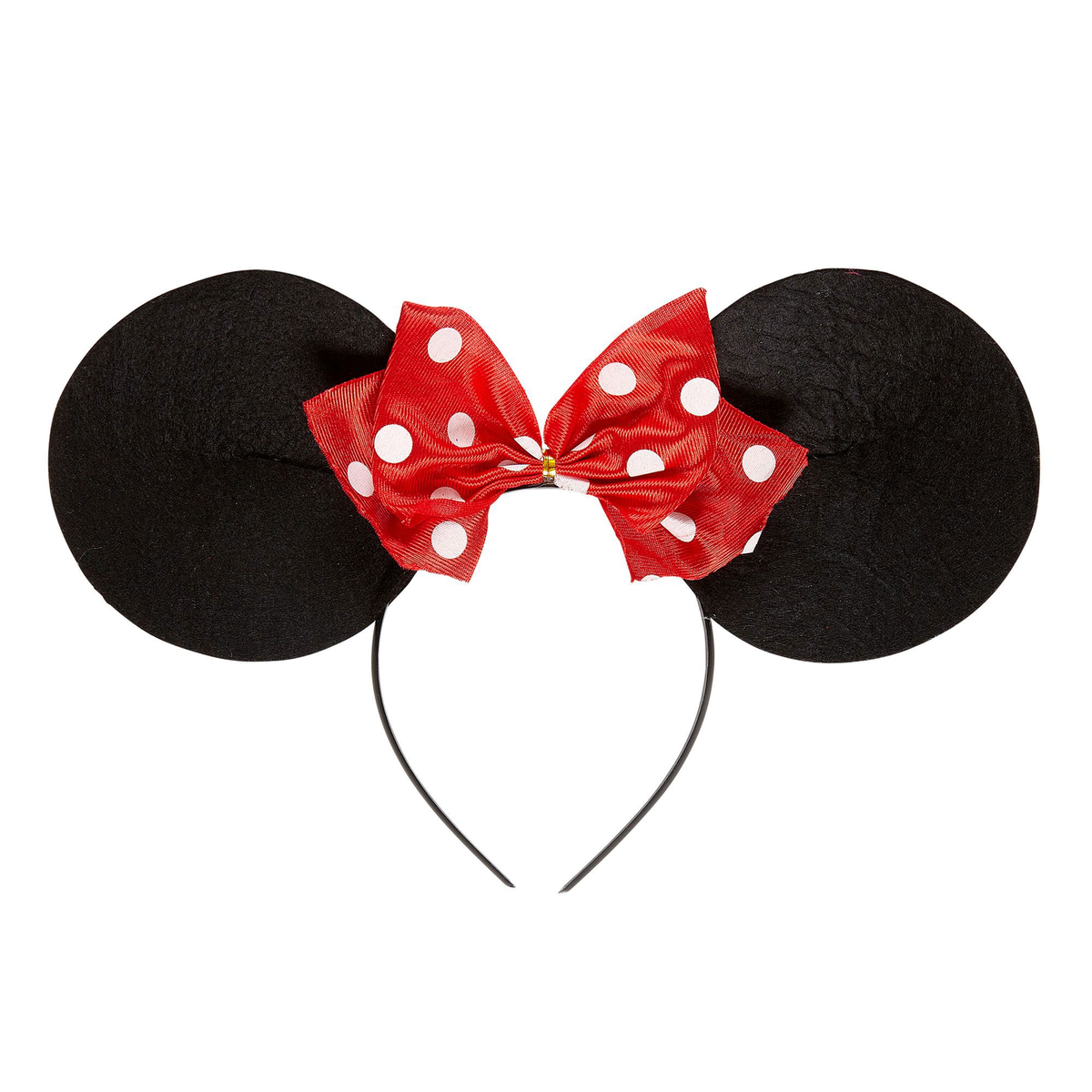 Cerchietto Orecchie Topo con Fiocco a Pois Accessorio Costumi Travestimenti Carnevale - 01120