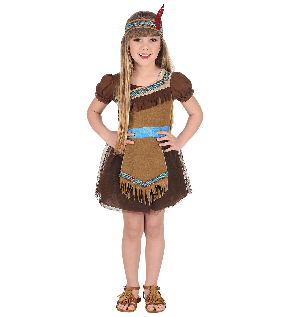 Vestito Carnevale Indiana Travestimento Costume per Bambini Feste a Tema - 0203