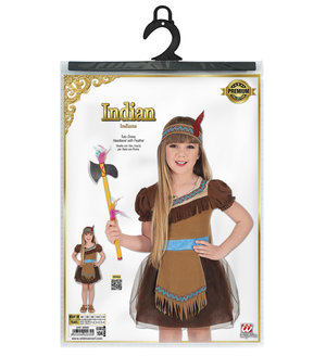 Vestito Carnevale Indiana Travestimento Costume per Bambini Feste a Tema - 0203