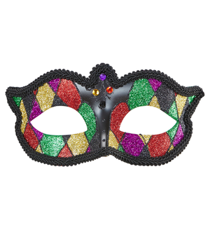 Maschera Arlecchino Accessori Travestimento Costumi Carnevale - 03601