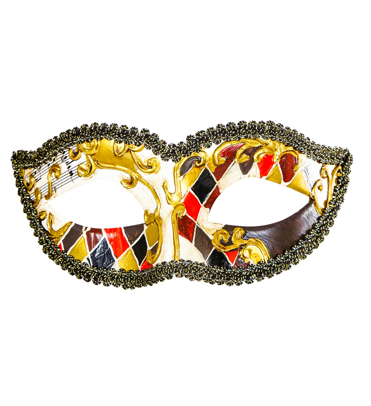 Maschera Arlecchino Veneziano Accessori Travestimento Costumi Carnevale - 03602
