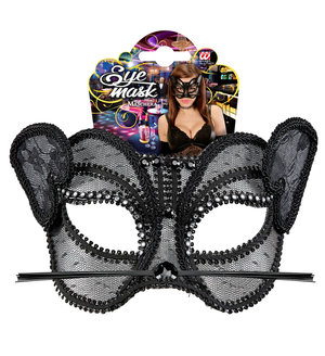 Maschera Pantera in Pizzo e Strass Accessori Travestimento Costumi Carnevale - 03631
